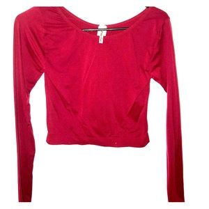 Long sleeve crop top.